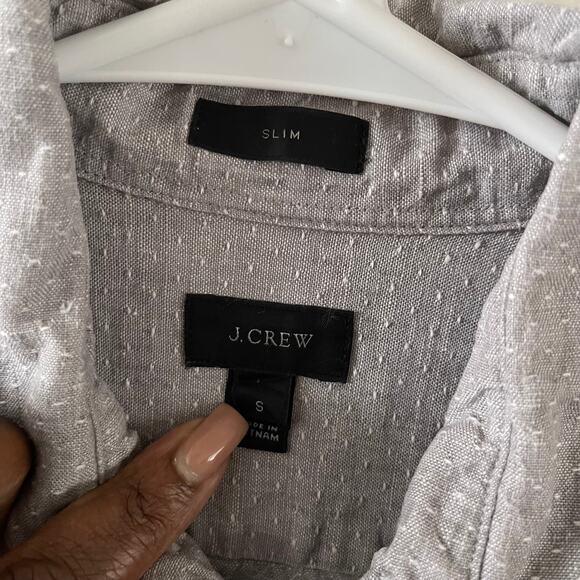 J. Crew Baird McNutt Irish Linen Mens Casual Button-Down Shirt Small - Flawed - Picture 5 of 12